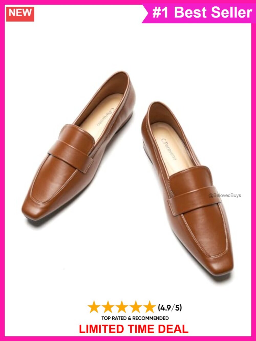 C.Paravano Penny Loafers for Women Flat Shoes Slip Ons Business Mocc
